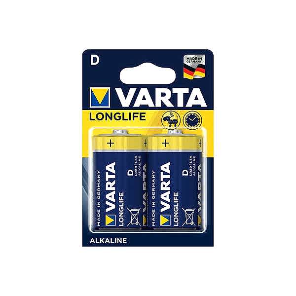 Varta Alkaline Longlife D Büyük Boy Pil LR20 2'li Paket