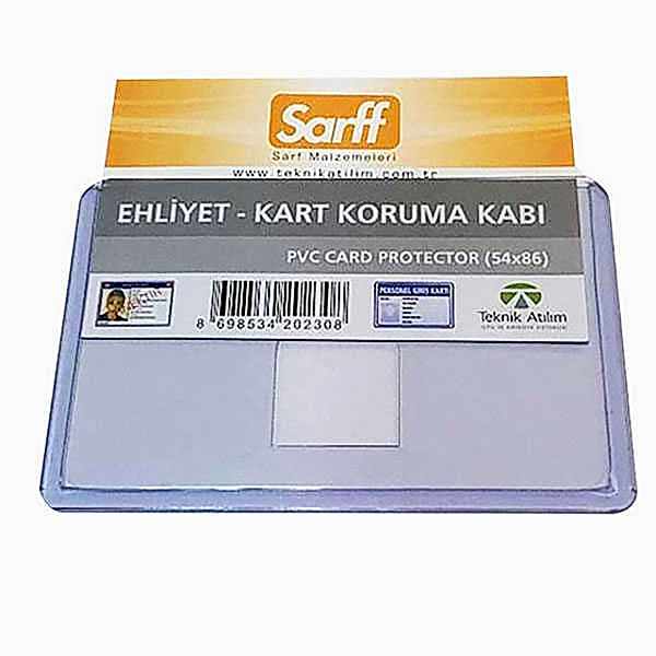 Sarff Pvc Kimlik Ehliyet Koruma Kabı 54 X 86