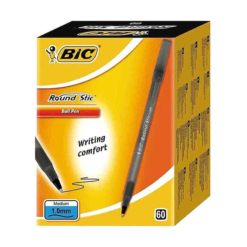 Bic Round Stic Tükenmez Kalem 1.0 mm 60'lı Paket - Siyah