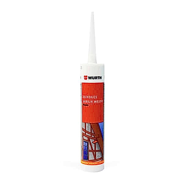 Würth Silikonize Akrilik Mastik Beyaz 310 ml