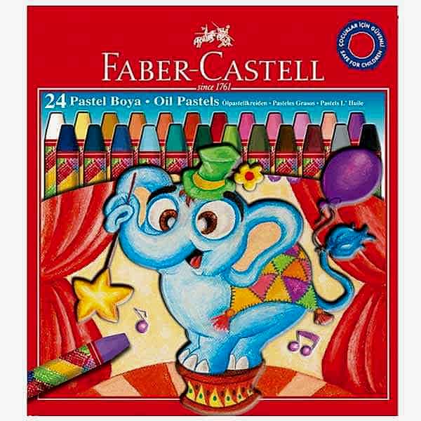 Faber Castell Pastel Boya Red Line Karton Kutu Köşeli 24 Renk