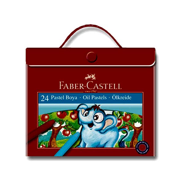 Faber Castell Pastel Boya Çantalı Köşeli 24 Renk