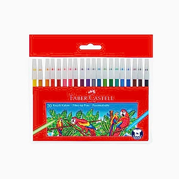 Faber Castell Keçeli Boya Kalemi Yıkanabilir 20 Renk