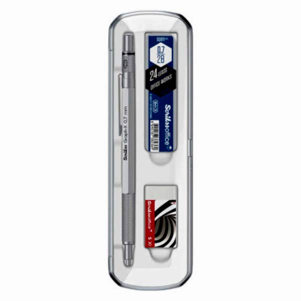 Scrikss Graph-X Versatil Uçlu Kalem Metal 0.7 mm 3'lü Set - Kurşuni Gri