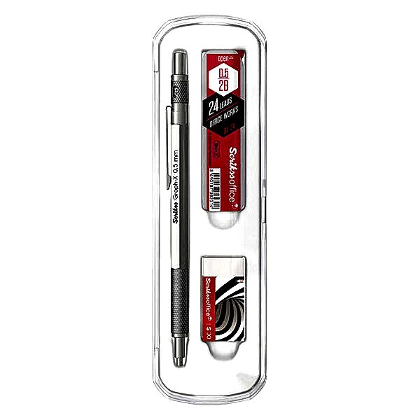 Scrikss Graph-X Versatil Uçlu Kalem Metal 0.5 mm 3'lü Set - Saten Gri