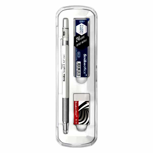 Scrikss Graph-X Versatil Uçlu Kalem Metal 0.7 mm 3'lü Set - Beyaz