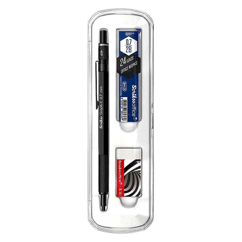 Scrikss Graph-X Versatil Uçlu Kalem Metal 0.7 mm 3'lü Set - Mat Siyah