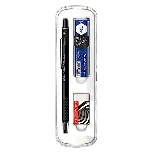 Scrikss Graph-X Versatil Uçlu Kalem Metal 0.7 mm 3'lü Set - Mat Siyah