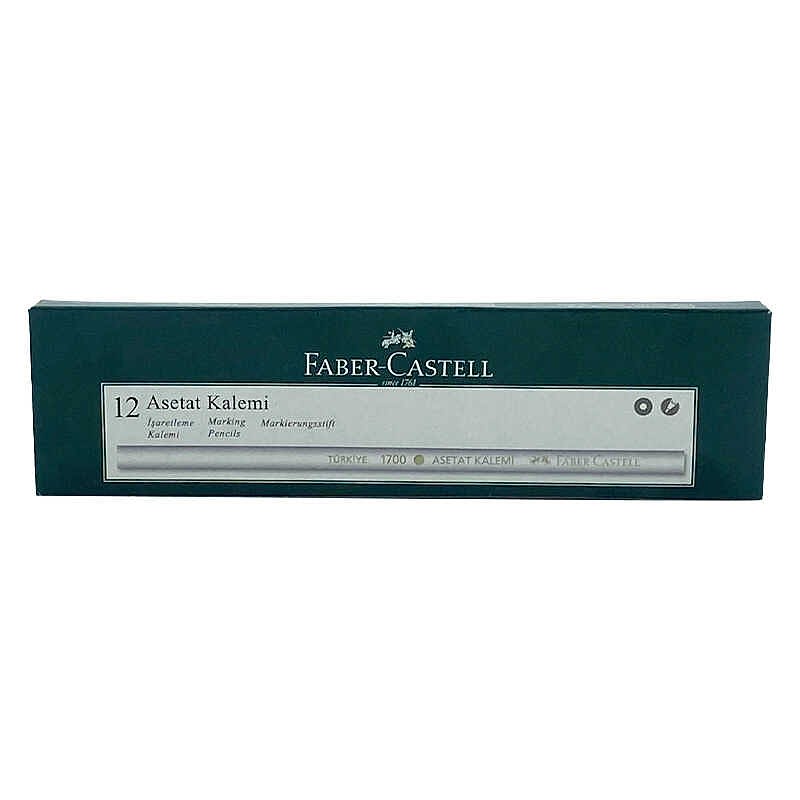 Faber Castell 1700 Asetat Boya Kalemi 12'li Paket - Beyaz