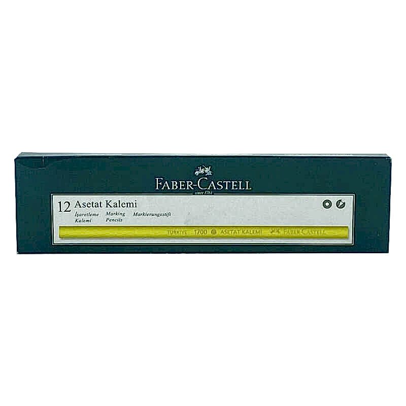 Faber Castell 1700 Asetat Boya Kalemi 12'li Paket - Sarı
