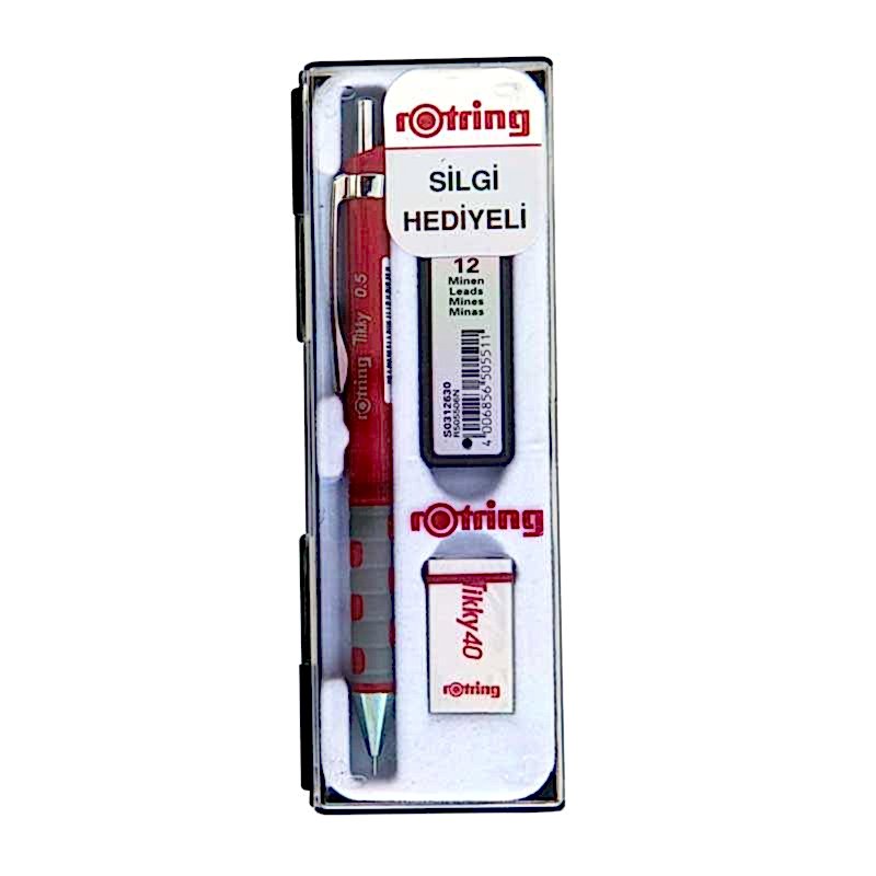 Rotring Tikky Versatil Uçlu Kalem Okul Seti 0.5 mm - Kırmızı