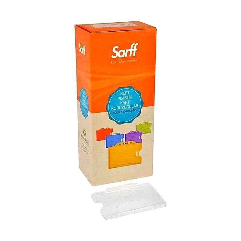 Sarff Kart Muhafaza Kabı Yatay 50'li Paket Şeffaf 15323010