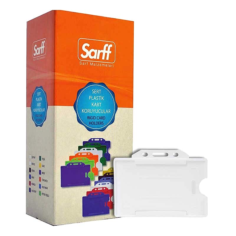 Sarff Kart Muhafaza Kabı Yatay 50'li Paket Beyaz 15323011