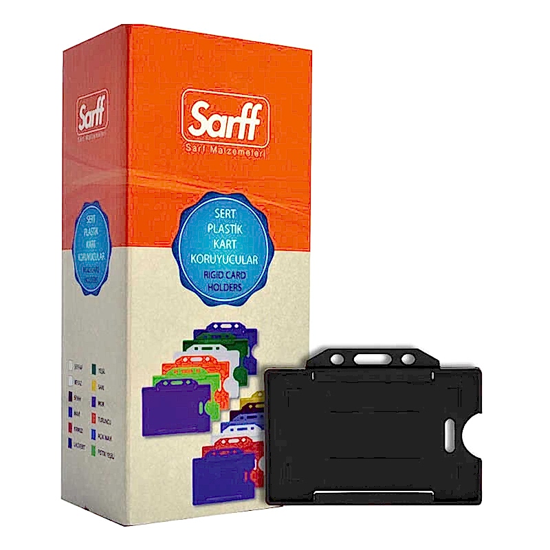 Sarff Kart Muhafaza Kabı Yatay 50'li Paket Siyah 15323012