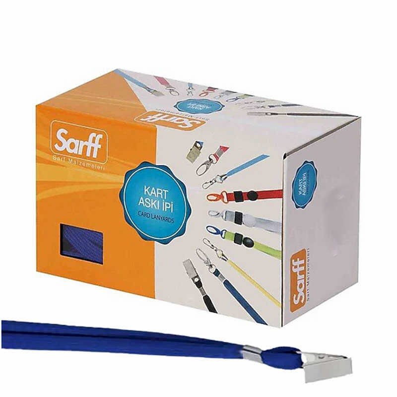 Sarff Yaka Kartı İpi Metal Klips 50'li Paket Lacivert 15311205