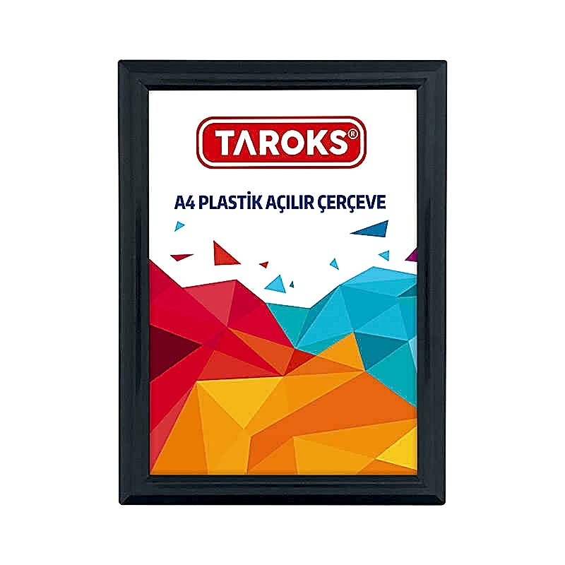 Plastik Açılır Çerçeve A4 Siyah
