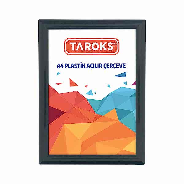 Plastik Açılır Çerçeve A4 Siyah