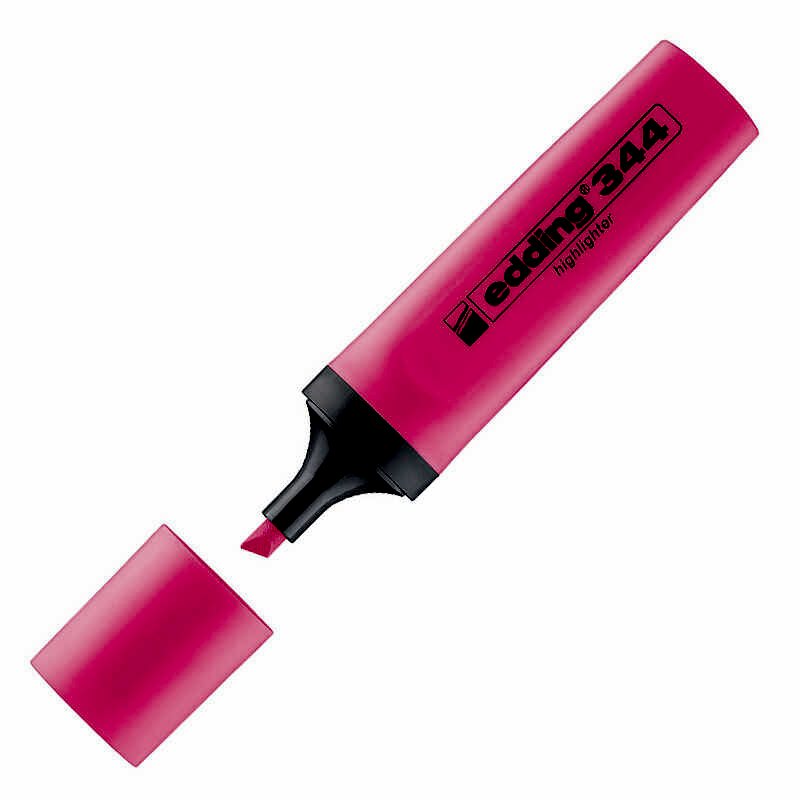 Edding 344 Fosforlu Kalem - Pembe
