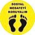 Sosyal Mesafeyi Koruyalım Ayak İzi Yer Etiketi Sarı 30 cm U21085