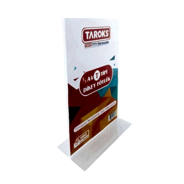 Taroks Föylük 1/3 A4 T Tipi Dikey Pleksi