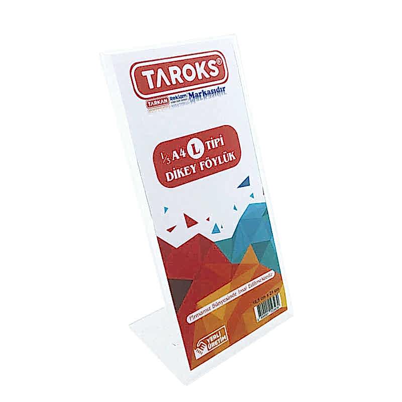 Taroks Föylük 1/3 A4 L Tipi Dikey Pleksi