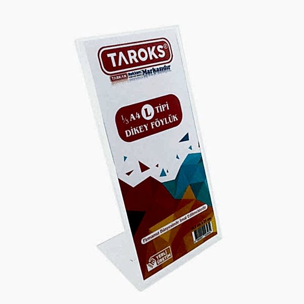 Taroks Föylük 1/3 A4 L Tipi Dikey Pleksi