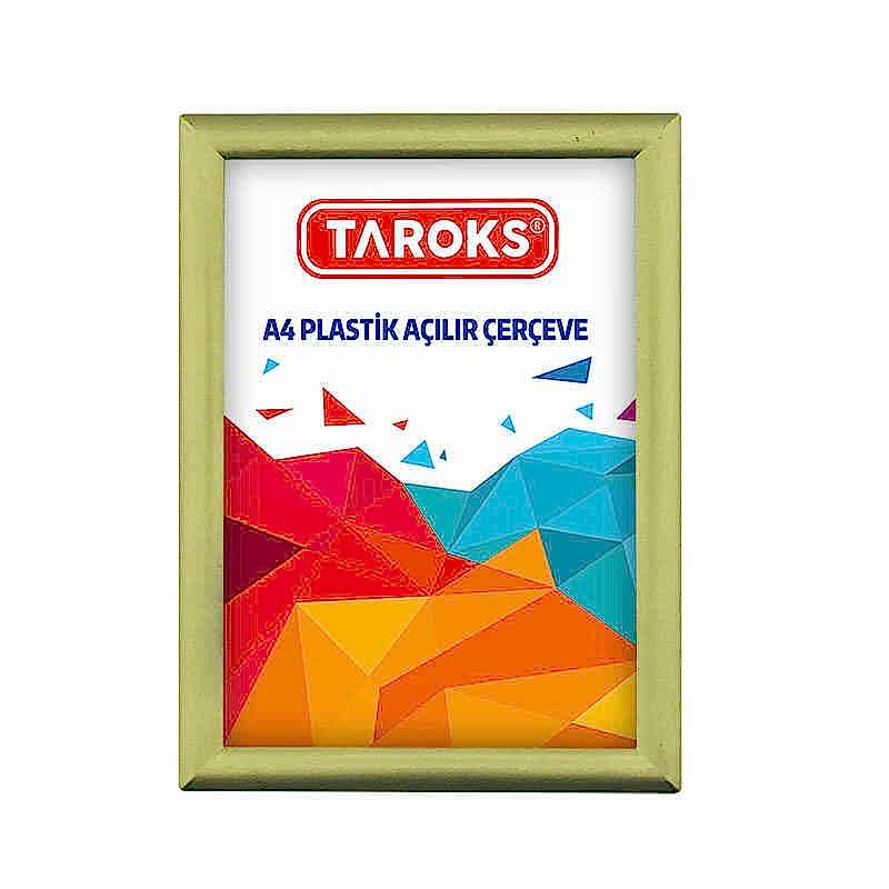 Plastik Açılır Çerçeve A4 Altın