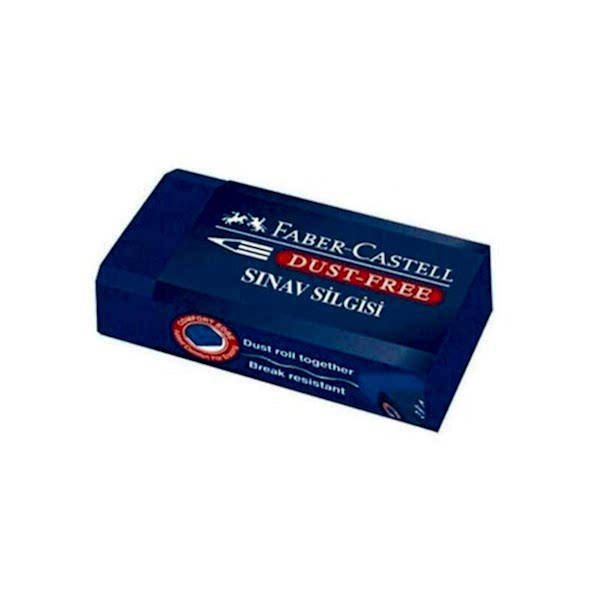 Faber Castell 187170 Dust Free Sınav Silgisi Büyük Boy Mavi