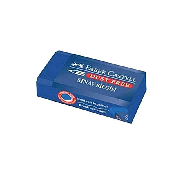 Faber Castell 187136 Dust Free Sınav Silgisi Küçük Boy Mavi