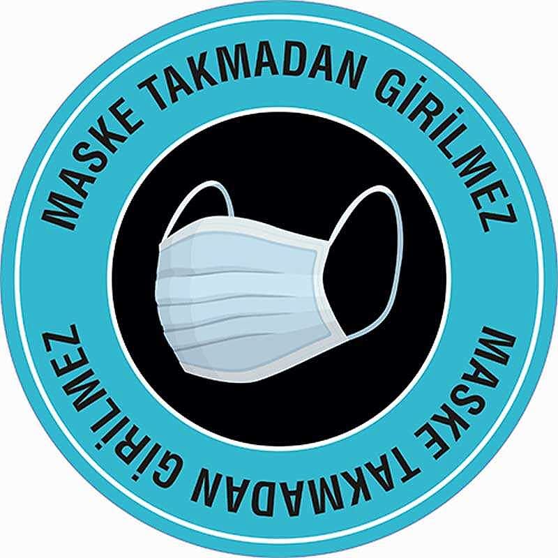 Maske Takmadan Girilmez Yer Etiketi U21097