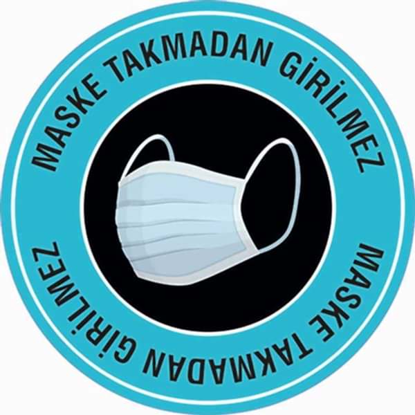 Maske Takmadan Girilmez Yer Etiketi U21097