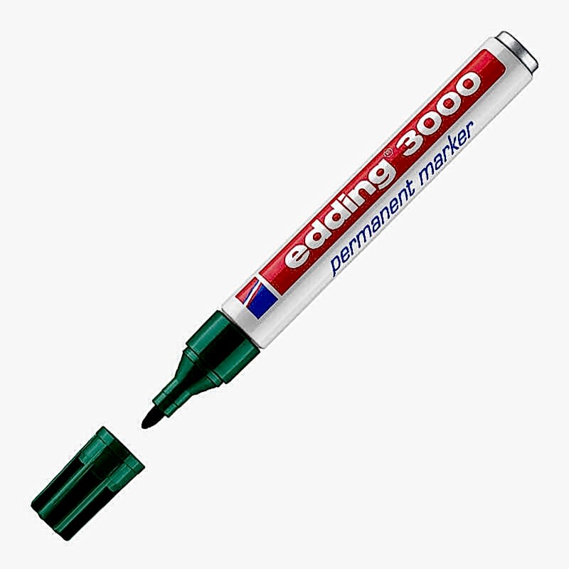 Edding 3000 Permanent Marker Kalem Yuvarlak Uç 1.5 - 3 mm - Yeşil