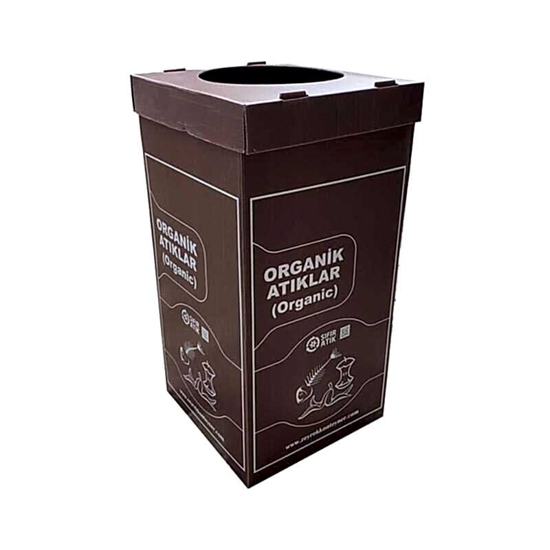 Organik Sıfır Atık Geri Dönüşüm Kutusu Kahverengi 