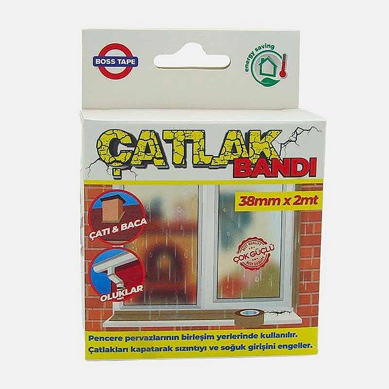 Boss Tape Pencere Pervaz Çatlak Kapama Bandı 38 mm x 2 m - Kahverengi