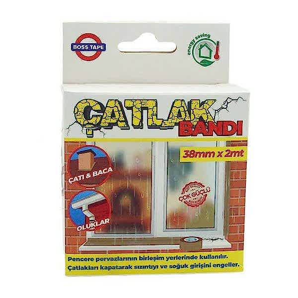 Boss Tape Pencere Pervaz Çatlak Kapama Bandı 38 mm x 2 m - Kahverengi