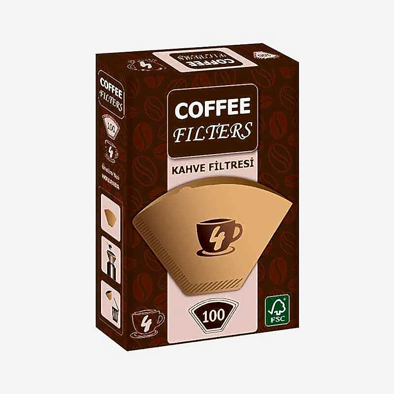 Coffee Filters Filtre Kahve Kağıdı 1x4 100 lü