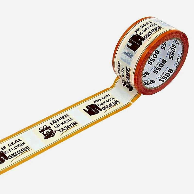 Boss Tape Dikkatli Taşıyınız Koli Bandı 50 mm x 66 m - Beyaz