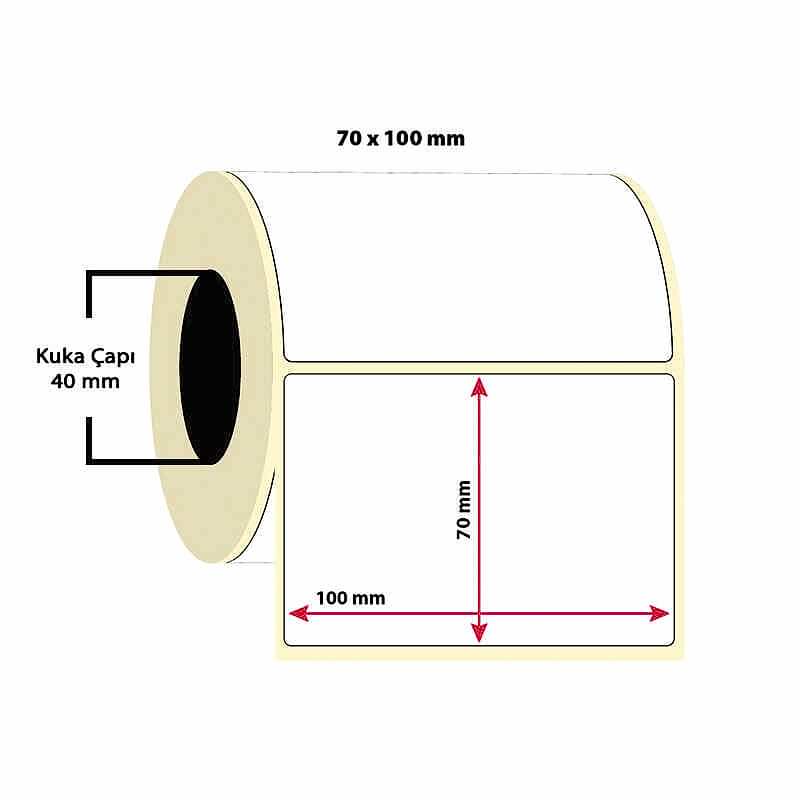 Taroks Kuşe Etiket 70x100 500'lü Sarım