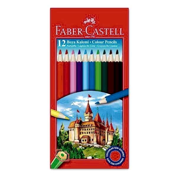 Faber Castell Kuru Boya Kalemi Tam Boy 12 Renk 116312