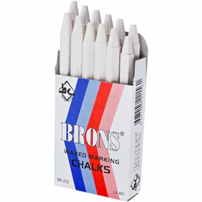 Brons BR-252 Marka Tebeşiri 12&prime;li Paket - Beyaz