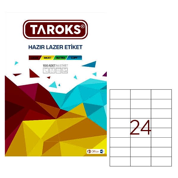 Taroks Lazer Etiket TR-1037 70x37,125