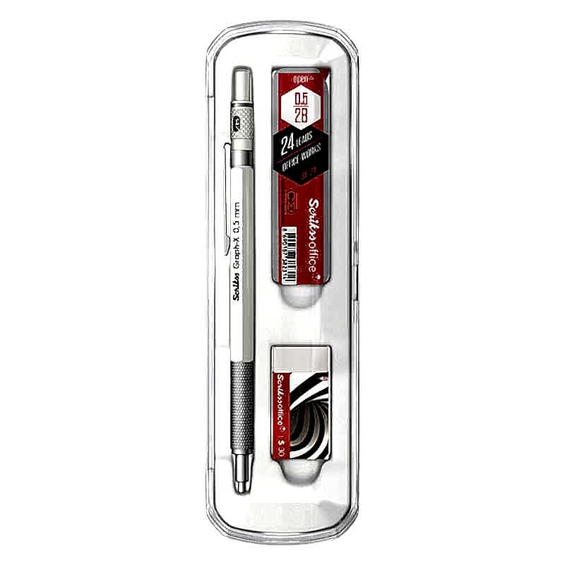 Scrikss Graph-X Versatil Uçlu Kalem Metal 0.5 mm 3&prime;lü Set - Beyaz