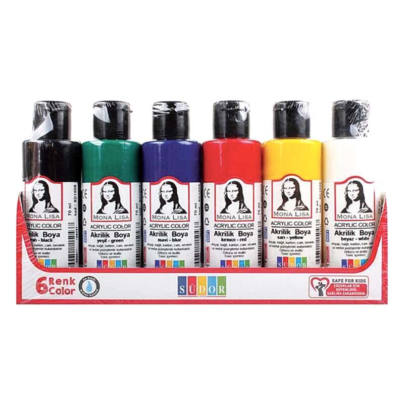 Südor Akrilik Şişe Boya Monalisa 6x70 ml SD1006