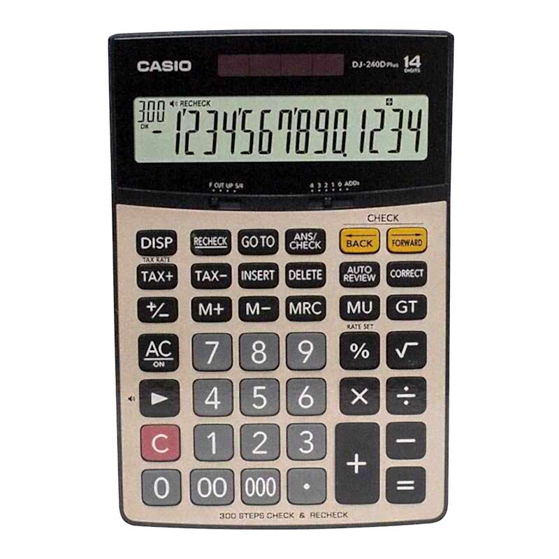 Casio DJ-240D Plus Masaüstü Hesap Makinesi 14 Haneli