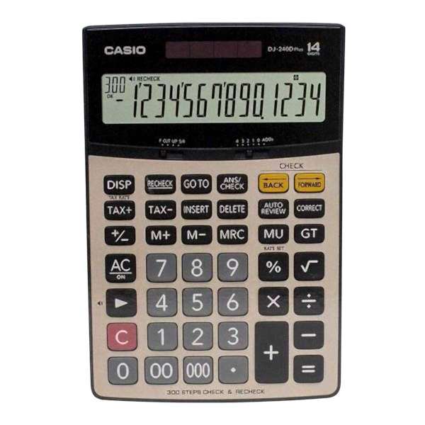 Casio DJ-240D Plus Masaüstü Hesap Makinesi 14 Haneli