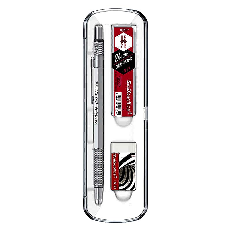Scrikss Graph-X Versatil Uçlu Kalem Metal 0.5 mm 3&prime;lü Set  - Kurşun Gri