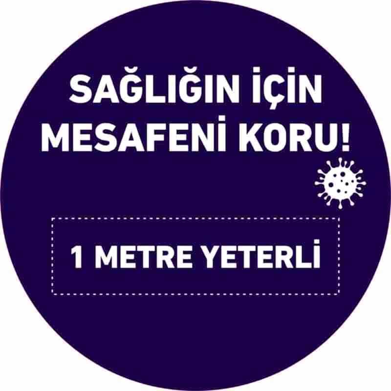 Sağlığın İçin Mesafeni Koru Yer Etiket 30cm U21095