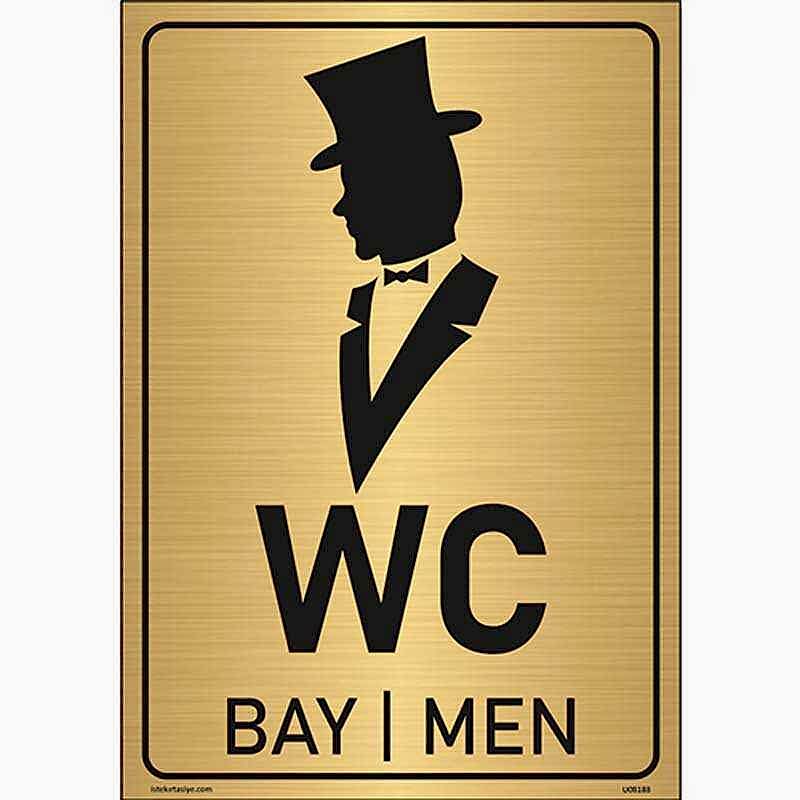 Bay WC Uyarı Levhası 17x24 cm U08188