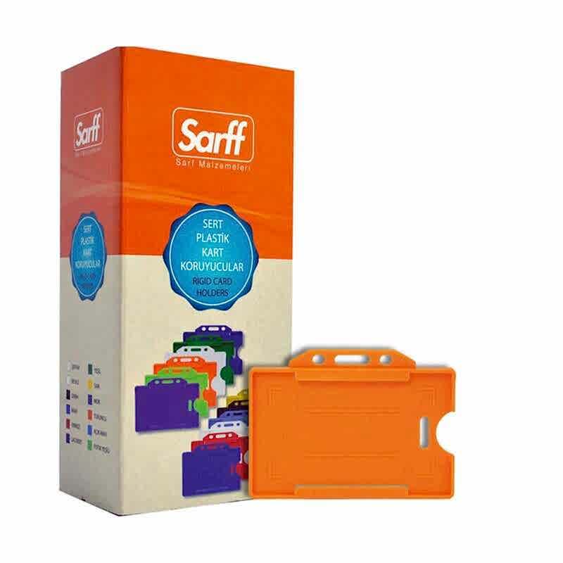 Sarff Kart Muhafaza Kabı Yatay 50'li Paket Turuncu 15323019