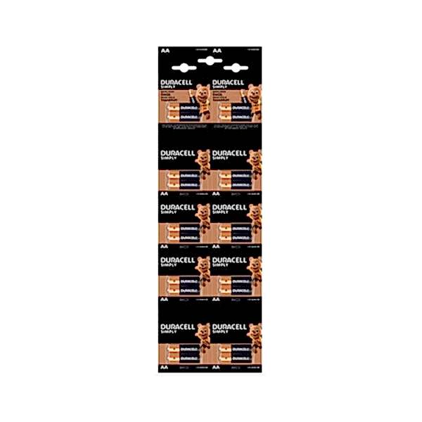 Duracell Alkalin AA Kalem Pil 2x10 Kartela 20'li Paket